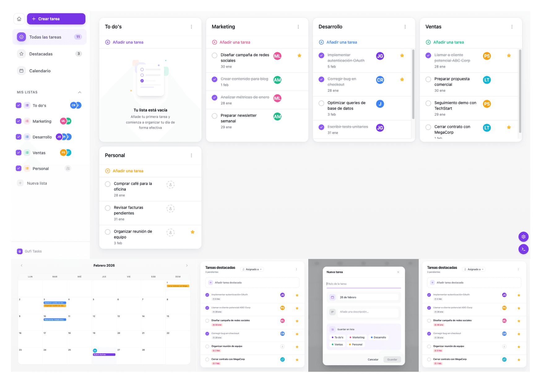Tasks & Calendar